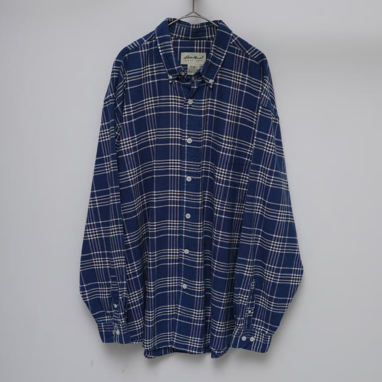90年代 エディーバウアー チェックシャツ（90s Eddie bauer plaid pattern BD shirt）