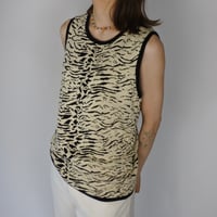 90’s animal pattern rayon knit tank top