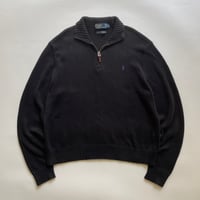 Ralph Lauren half zip pima cotton knit