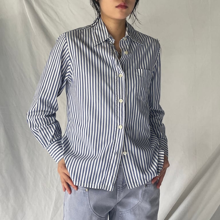 GAP striped L/S cotton shirt｜ギャップ