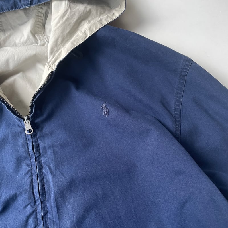 90s Ralph Lauren reversible zip cotton hoodie j