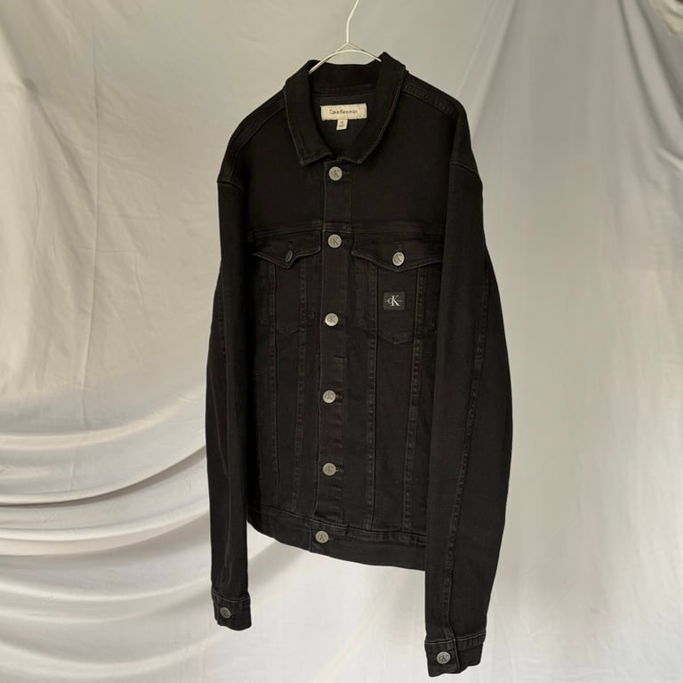 Calvin Klein Jeans stretch black denim jacket｜カルバンクライン