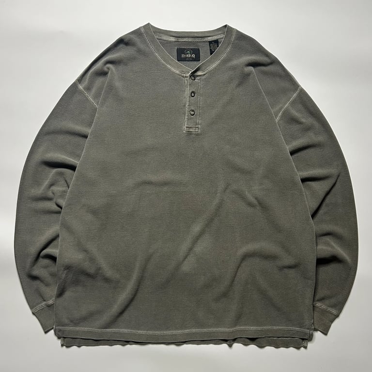 90’s RED HEAD seed stitch henry neck L/S T-shirt