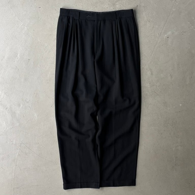 90年代 スラックス（90s Karl kaiser 4tuck wool slacks）