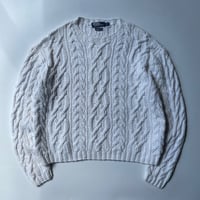 90s Ralph Lauren “HAND KNIT” cable cotton knit
