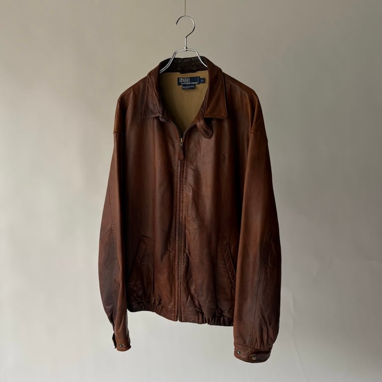 90s Ralph Lauren leather swing top "Blown"