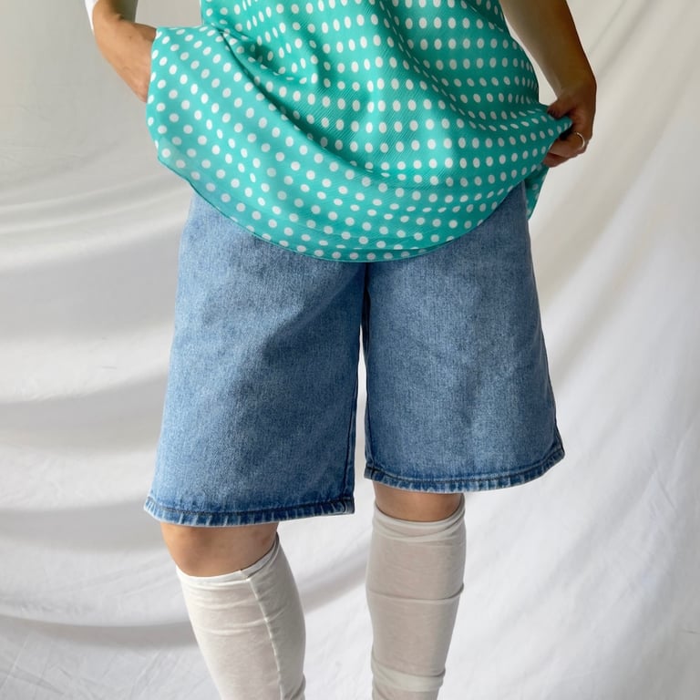 90年代 ショートパンツ（90s~ wide denim shorts）