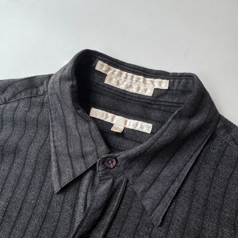 90s PERRY ELLIS stripe viscose L/S shirt | sui