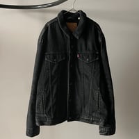 Levi's black denim boa tracker jacket
