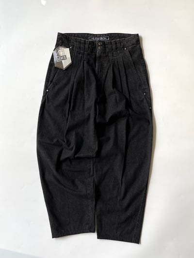 90年代 リーバイス ワイドパンツ（1990s Levi’s silver tab 3tuck wide black denim pants）