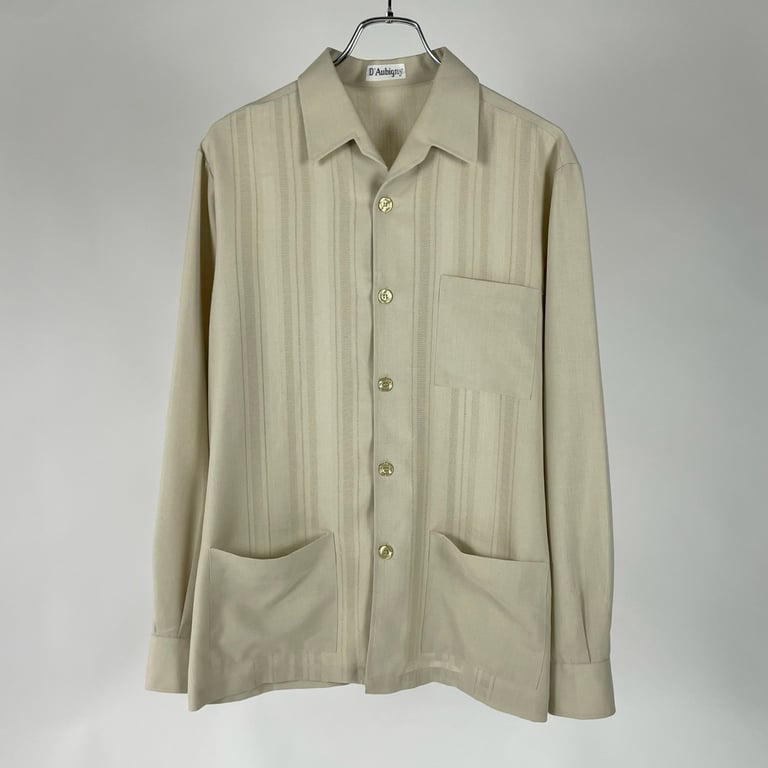 rayon/poly open collar shirt jacket