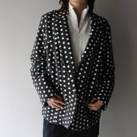 Polka dot cotton tailored jacket