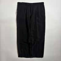 striped wide silhouette wool slacks