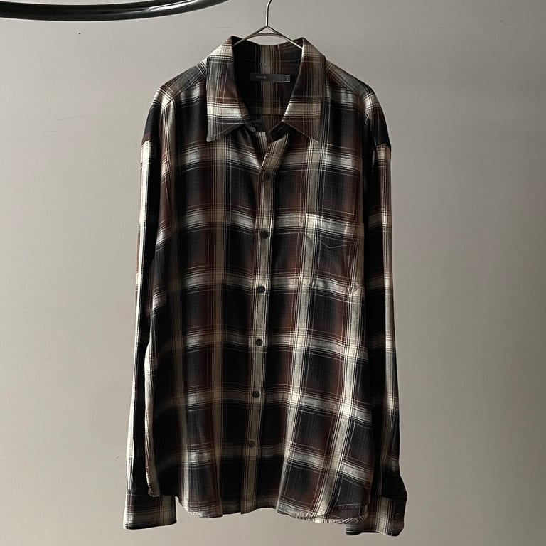 Vince. ombre plaid shirt