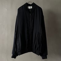 Whitby washed silk blouson “Black”