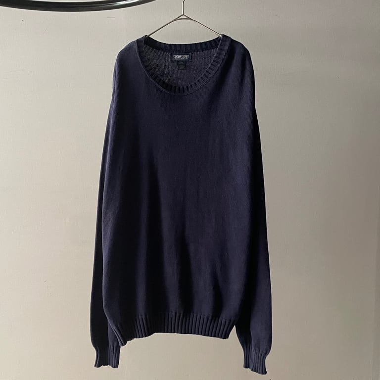 90s Lands'end cotton knit sweater ″Made in USA″