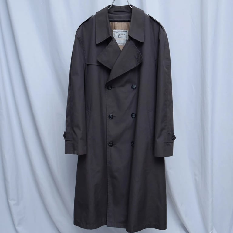80’s~ Christian Dior belted double trench coat