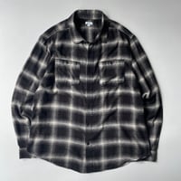 ombre plaid cotton shirt