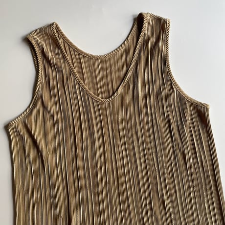pleated tank top "gold"
