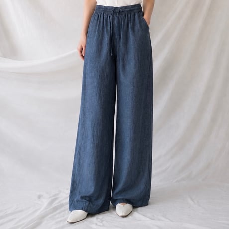 Linen wide easy pants