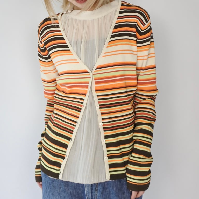 Mulch striped knit cardigan