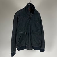 Black suede leather jacket