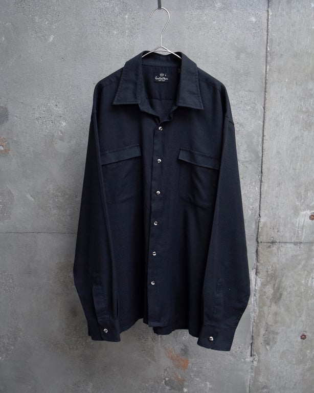 90's~ Countess Mara rayon blend flap pocket L/S shirt