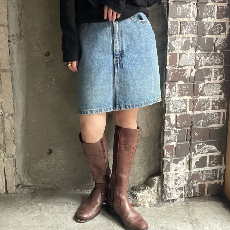 90's Levi's denim tight mini skirt