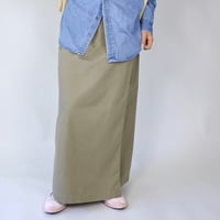 Chino wrap long skirt