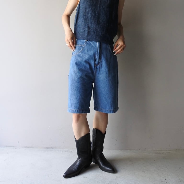 ショートパンツ（wide denim shorts）