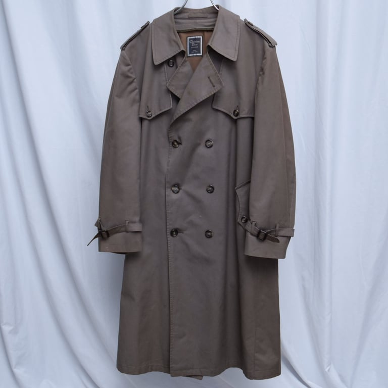 80’s~ Christian Dior belted double trench coat