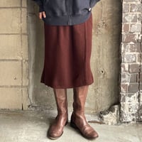 overlap design wool skirt