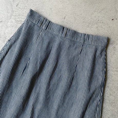 hickory striped cotton long skirt
