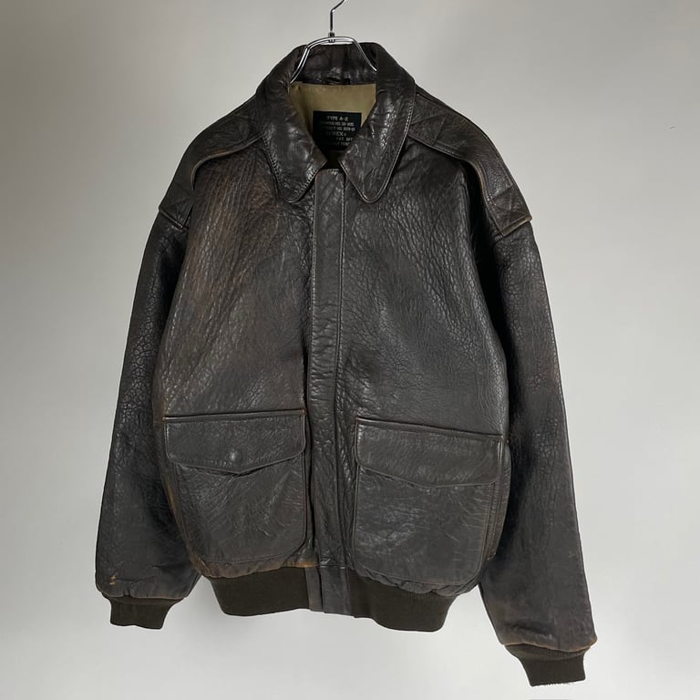 90年代 レザージャケット（90s~ Avirex A-2 type leather flight jacket）