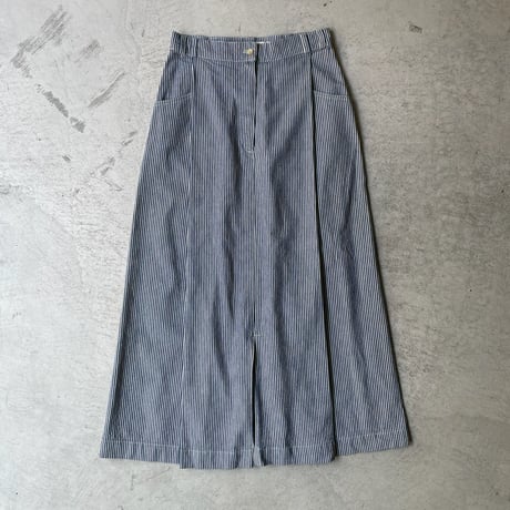 hickory striped cotton long skirt