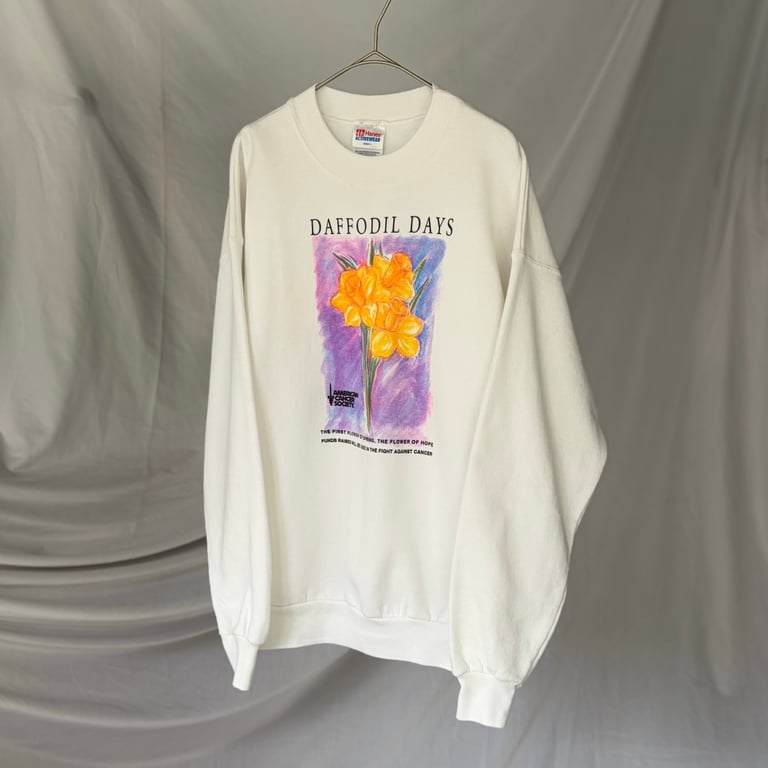 90s "Daffodil Days" flower print sweat