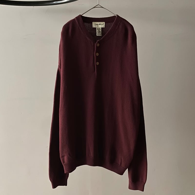 90s〜 Eddie bauer cotton henley neck knit | sui