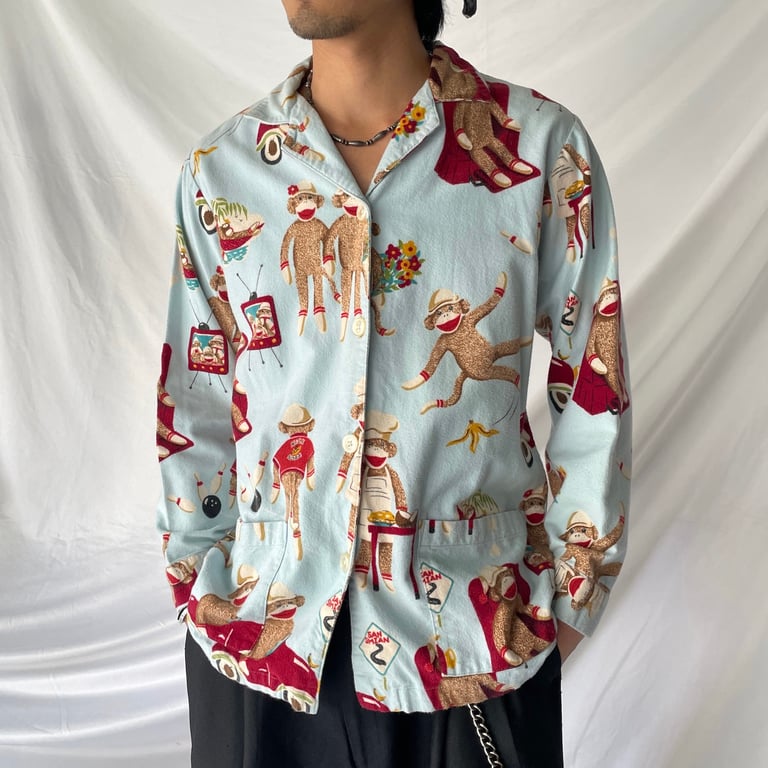 90s~ Nick&Nora cotton pajamas shirt