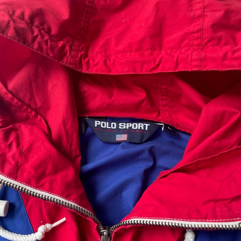 90s vintage Polo Sportトリコロール フーディージャケット 古着 90s