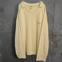 90’s~ Ocean Pacific collar/V-neck design sweat shirt “Made in Portugal”