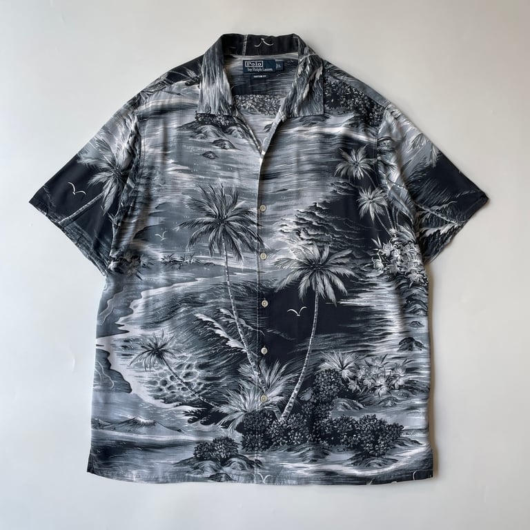 90s Ralph Lauren viscose aloha open collar shirt｜ラルフローレン