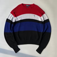 90s Ralph Lauren mulch color stripe cotton knit