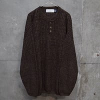 90‘s BILL BLASS mix yarn henry neck knit "made in USA"
