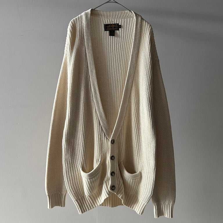 90年代 エディーバウアー カーディガン（~90s Eddie Bauer lowgage cotton knit cardigan）