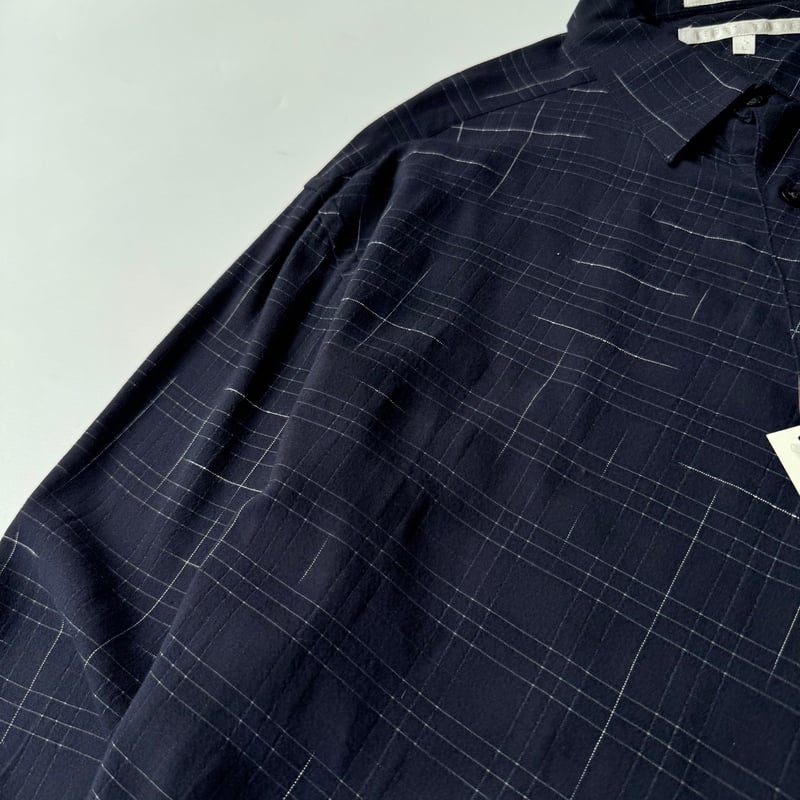 90s PERRY ELLIS レーヨンシャツ チェックシャツ ブラック 90s PERRY ELLIS design plaid viscose L/S shirt