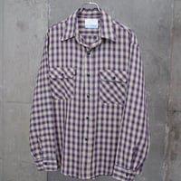 ~80’s SEARS  plaid pattern cotton/polyester L/S shirt