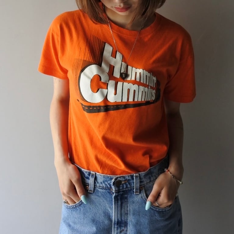 80s champion logo print tee｜チャンピオン