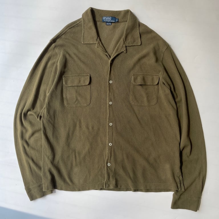 90s〜 Ralph Lauren “鹿の子” open collar shirt