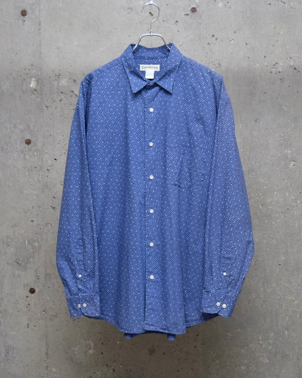 ~90’s Banana Republic all-over pattern cotton L/S shirt｜バナナリパブリック