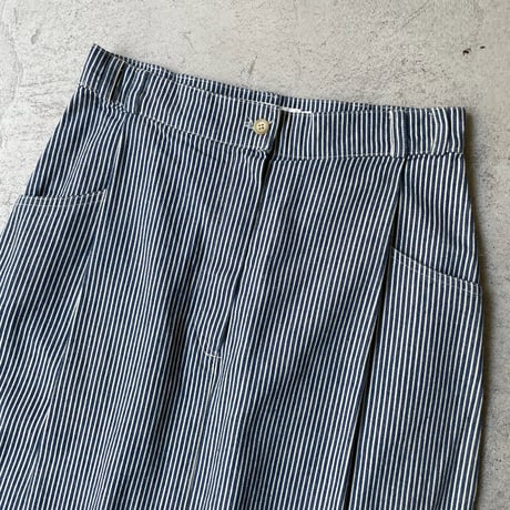 hickory striped cotton long skirt